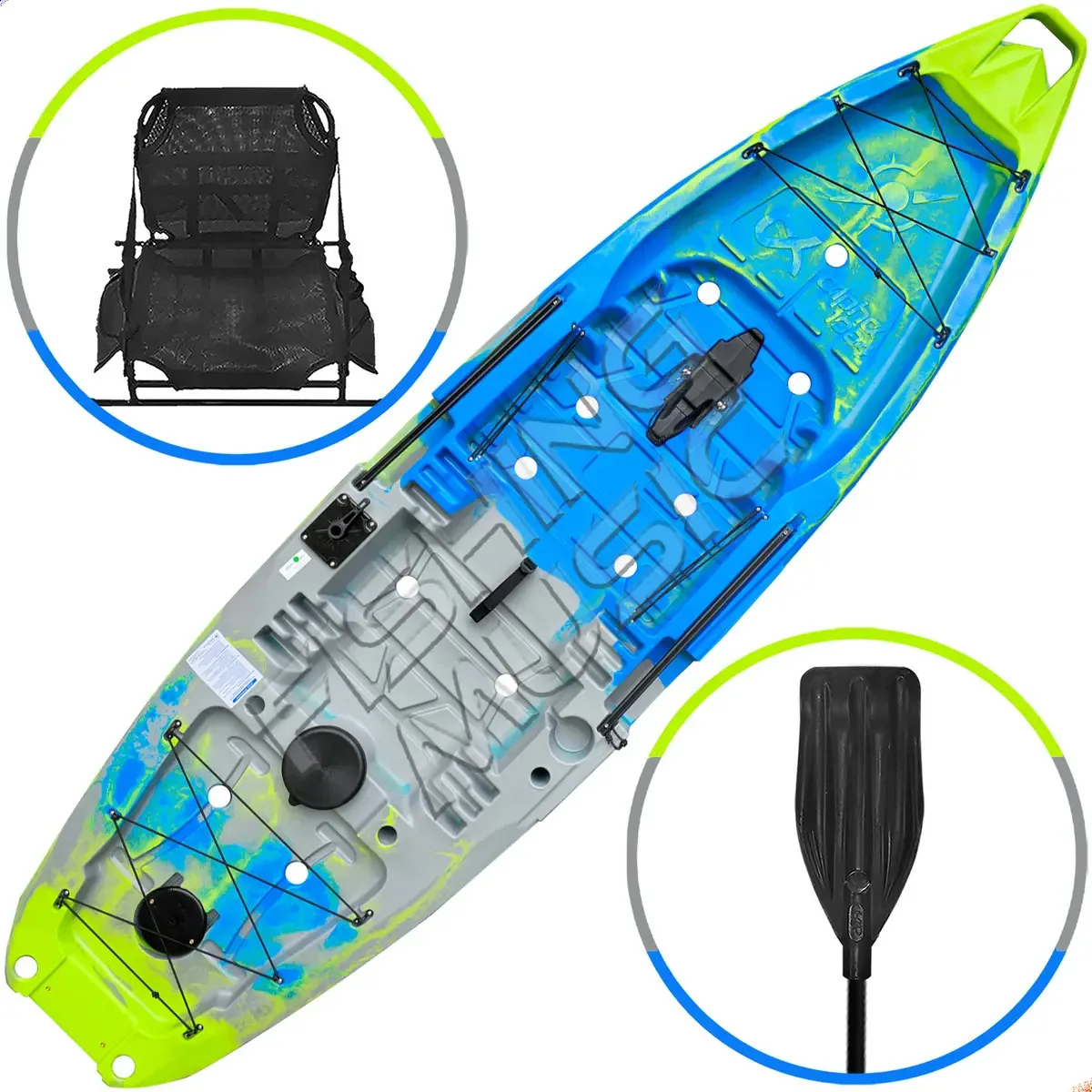 Caiaque Alpha 1084 Personalizado + Cadeira E Remo Cor Tropical Blue