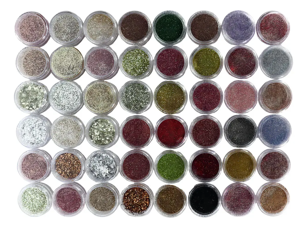 48un Glitter Flocado Encapsulamento Para Decoração De Unhas Cor Kit 48-03
