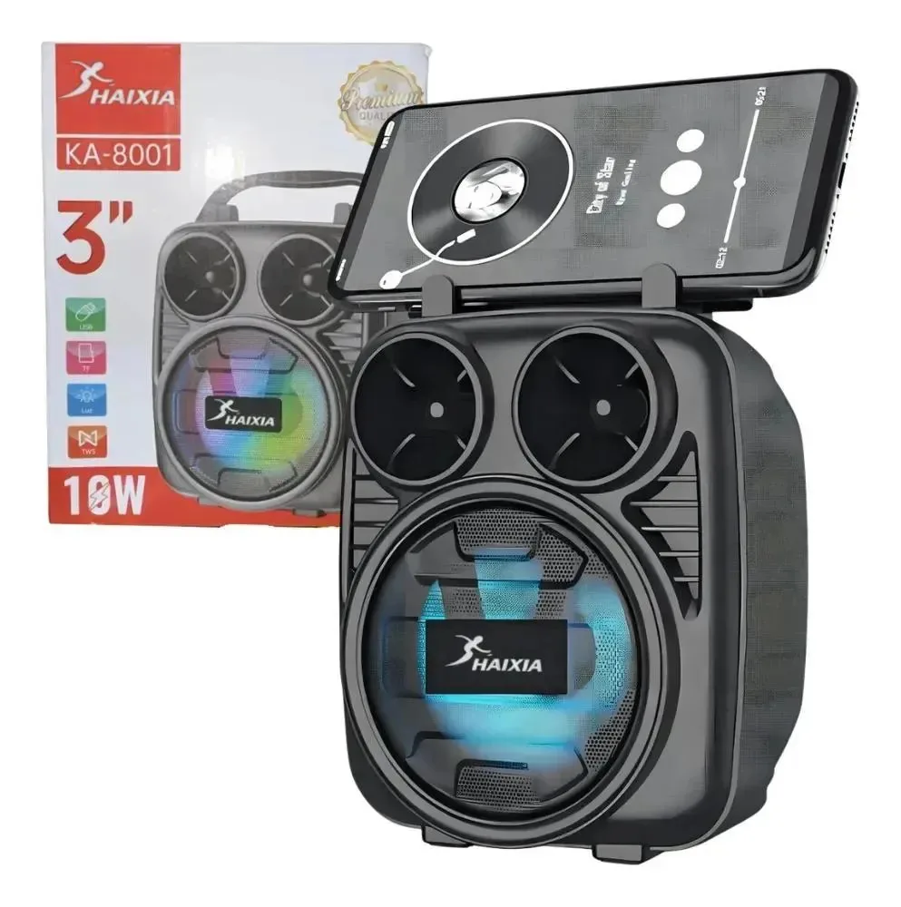 Caixa De Som Bluetooth Haixia 5w: Som Potente E Fm/usb