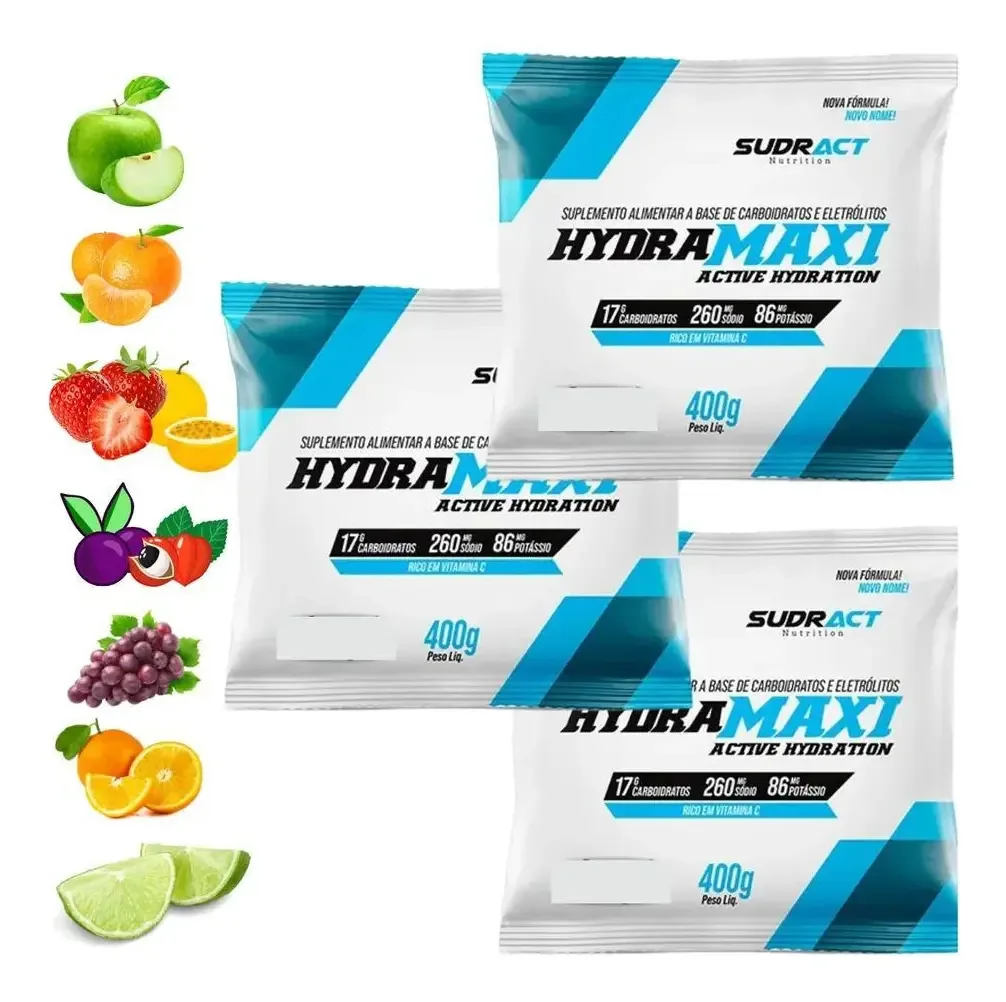 2x Repositor Isotônico Hydramaxi 3x Refil 400g Sudract Vita