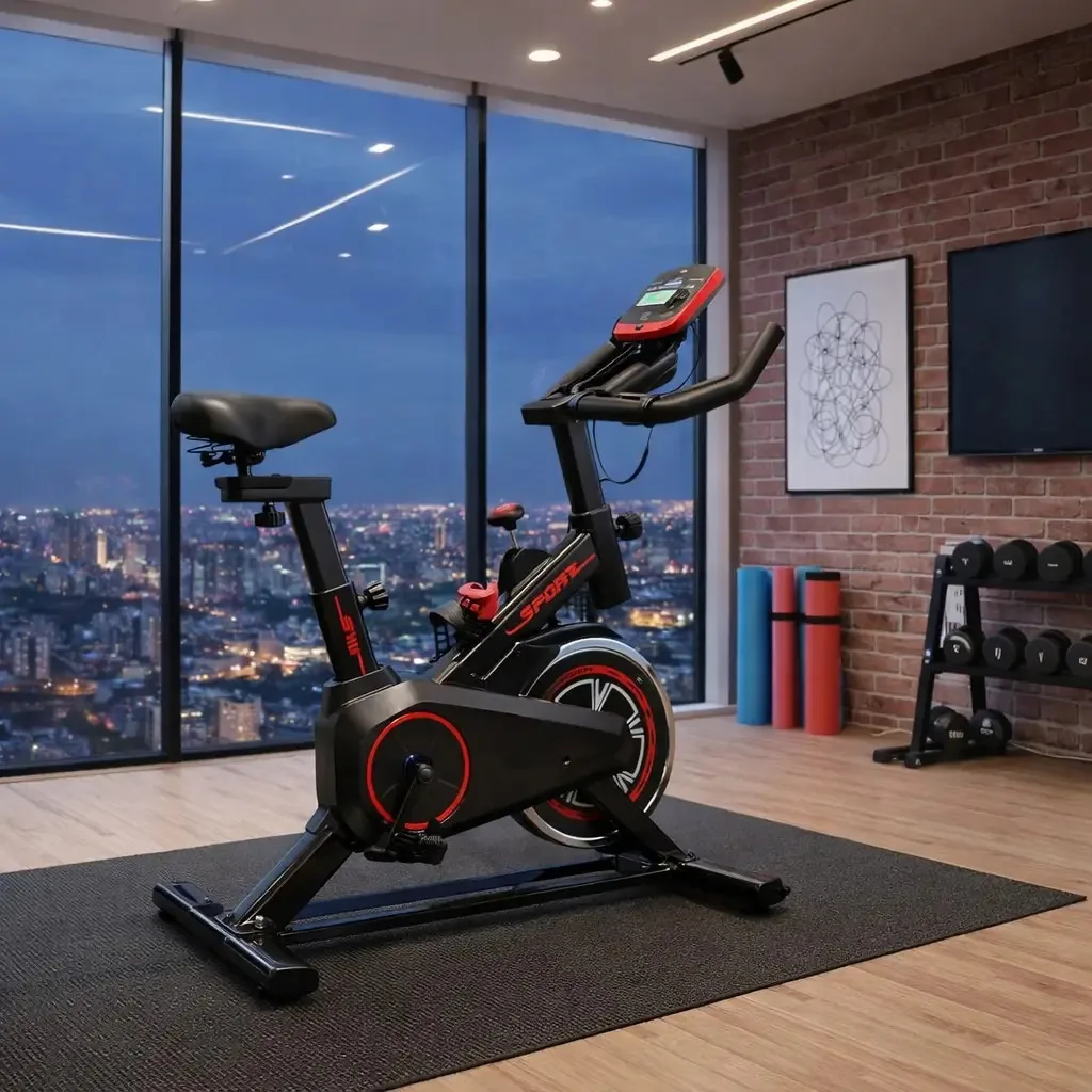 Bicicleta Ergométrica Fitness Para Cardio E Musculação 6kg Vermelho