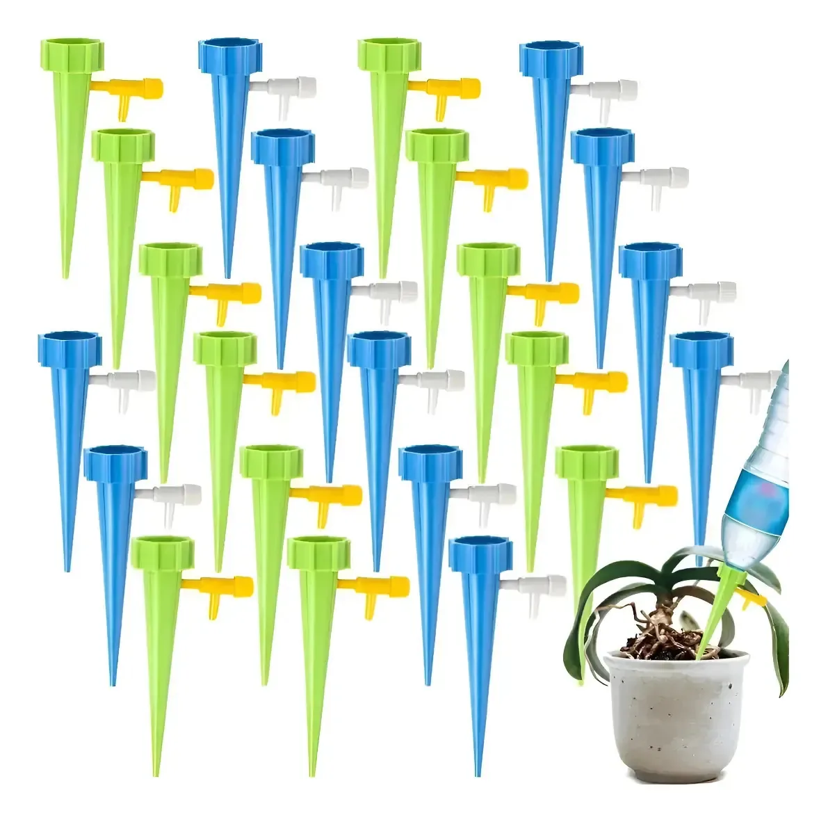2x Kit 24 Gotejador Irrigador Acoplável Garrafa Pet Planta A