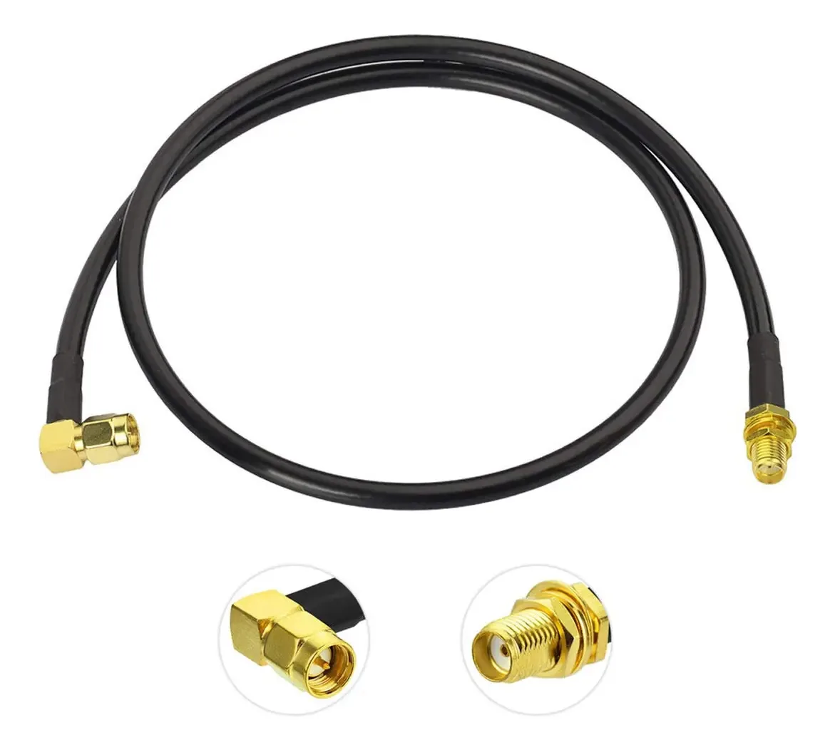 Cabo de extensão de antena de rádio macho Bingfu Jamon Sma