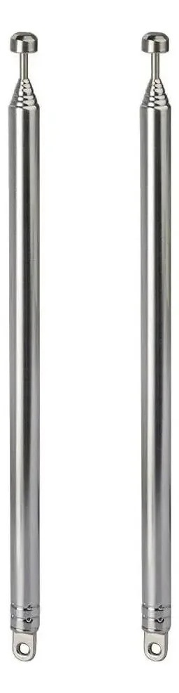 Antena telescópica Bingfu 74 cm Am Fm Pacote de reposição com 2 antenas telescópicas