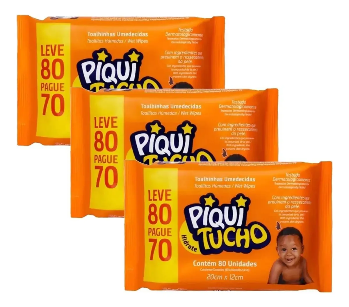 Toalhas umedecidas Piquitucho 80 u