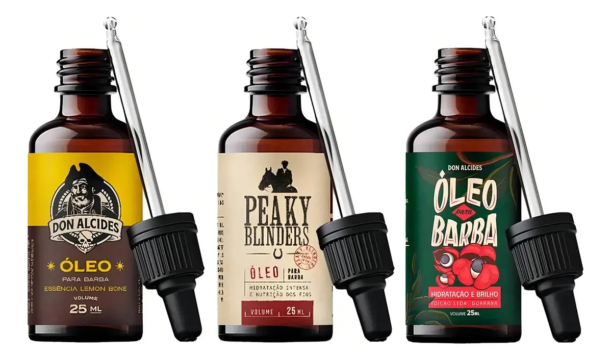 Kit 3x Óleos Barba Lemon Peaky Blinders Guaraná Don Alcides