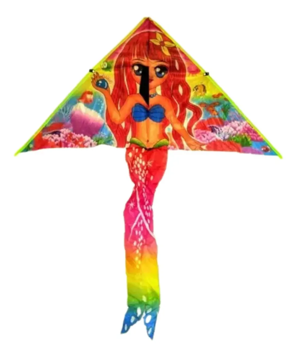 Pipa Sereia Multicolor Pipas 3D em Poliester com Linha 40m