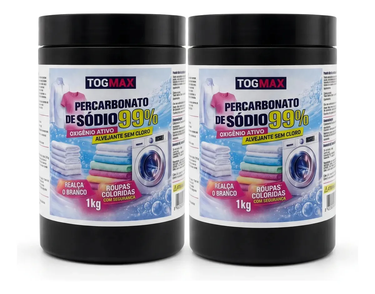 Kit 2kg Percarbonato De Sódio P/ Manchas Clareador Tecidos