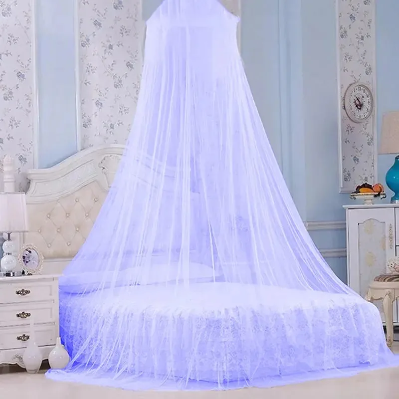 Mosquiteiro Branco Renda Filó P/ Cama Casal E Solt Cor Azul