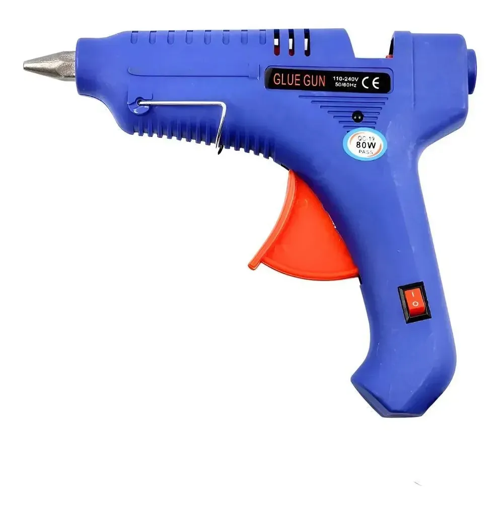 Pistola Cola Quente Profissional 80w B Azul 127/220v