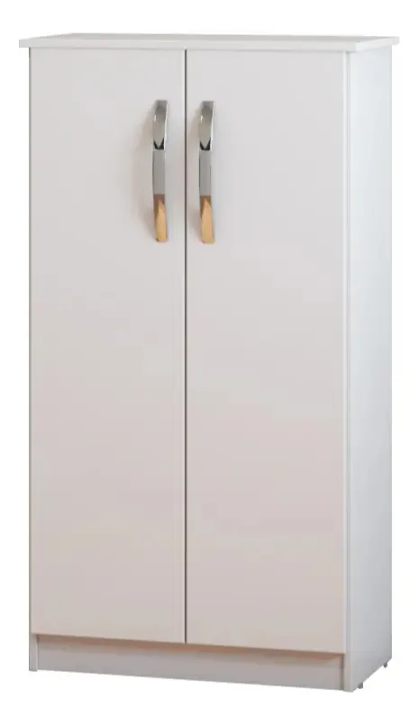 Armário Sapateira Com Prateleira Organizador Multiuso Vertical Com Portas Para Sapatos Bolsas Acessorios Quarto Escritorio Lavanderia Cozinha Sala Em Mdp Cor Branco - Je Home
