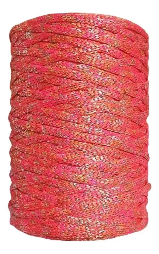 Fio Náutico 5mm 500g Poliéster: Luxo Em Ar Fogo Neon