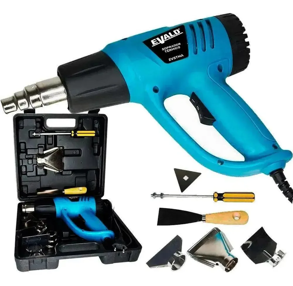 Soprador Térmico 2000w Profissional Com Kit Completo Maleta
