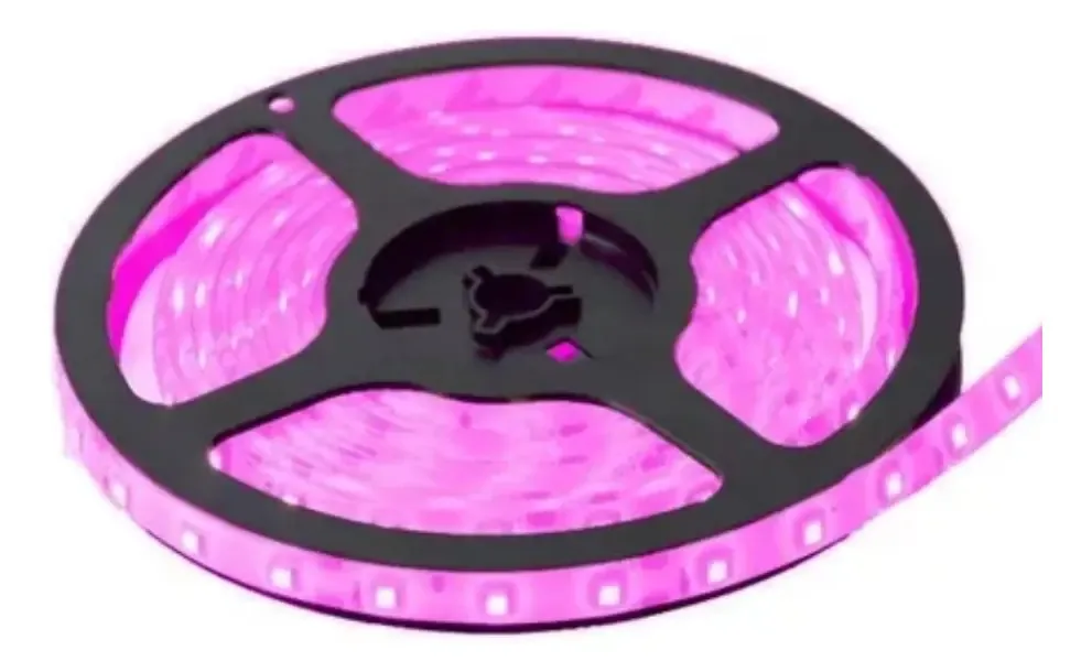 Fita LED 5m Prova D'água IP54 Luz Pink 60 LEDs/m Fita Led