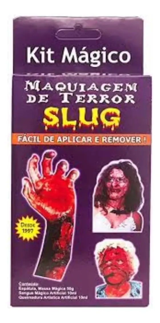 Kit Maquiagem Assustadora Sangue E Massa Halloween