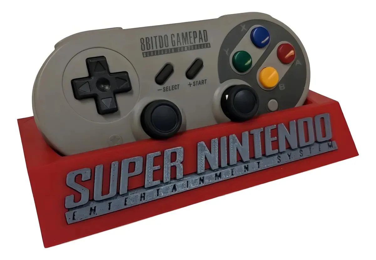 Suporte Compatível Com 2 Controles 8bitdo Sn30 Pro - 3d Cor Vermelho/cinza