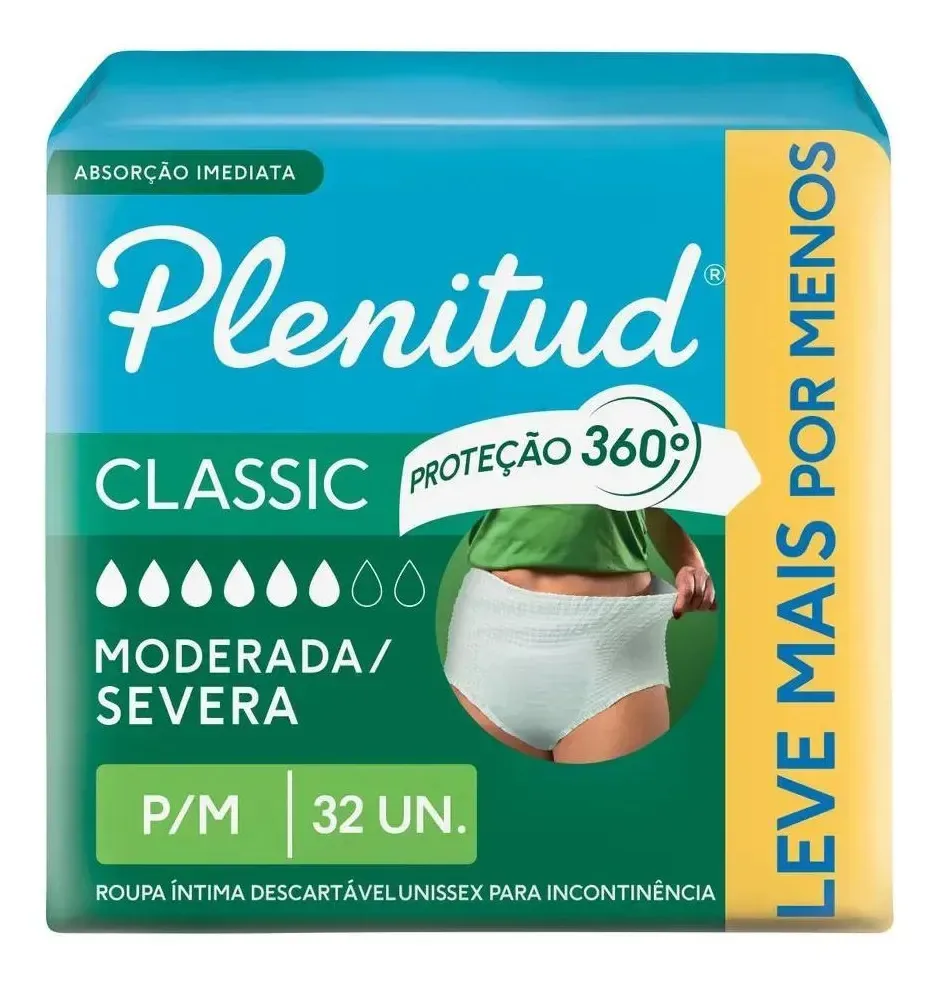 Plenitud Classic Roupa Íntima: Proteção 360 Zero Odor