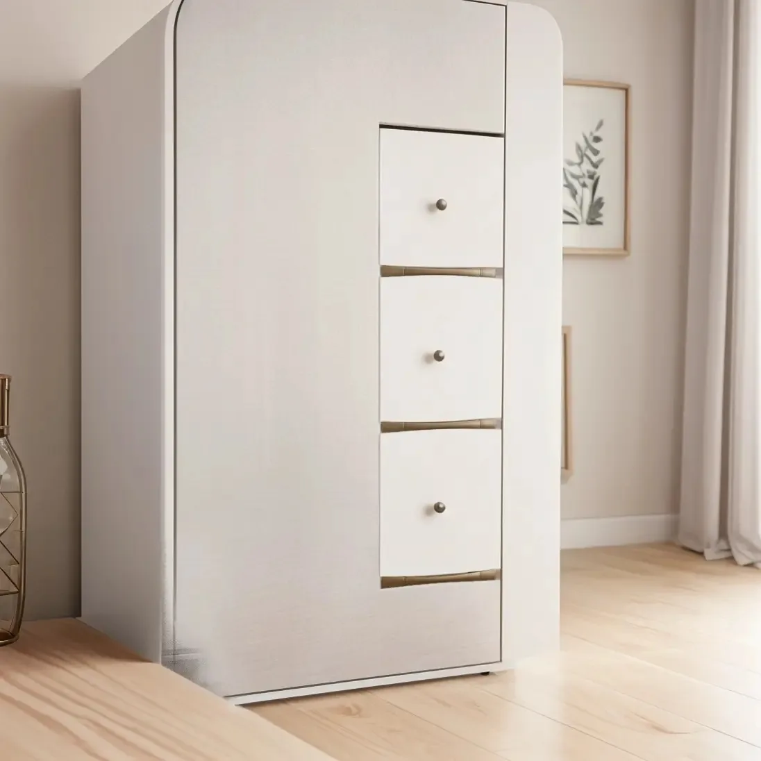 Cômoda Organizadora Roupa Para Quarto Com 3 Gavetas Full Cor Branco