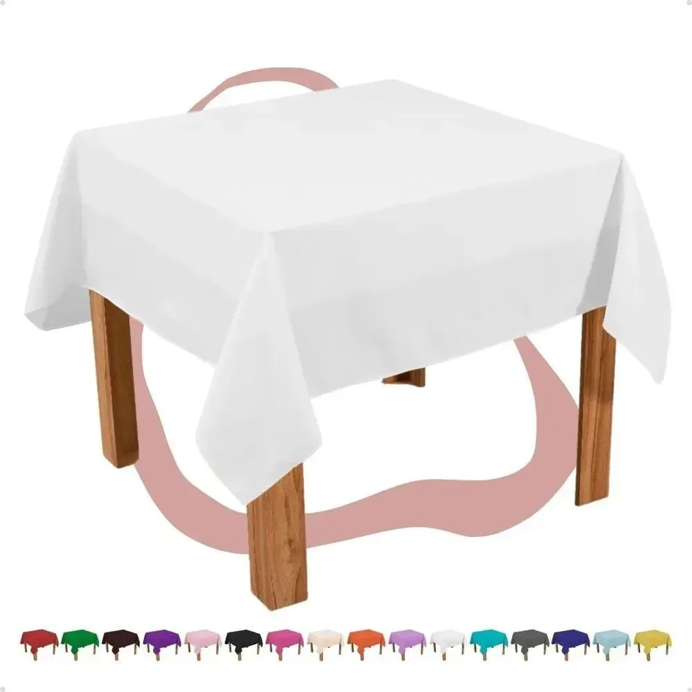 Kit 5 Toalhas Mesa Quadrada 1,50x1,50 Oxford Branco