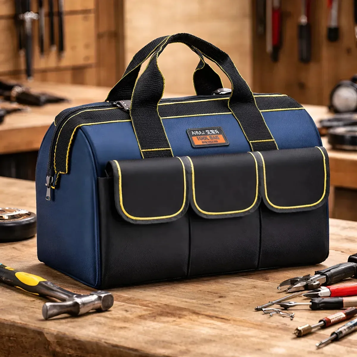 Bolsa Ferramentas Airaj Azul Profissional Reforçada