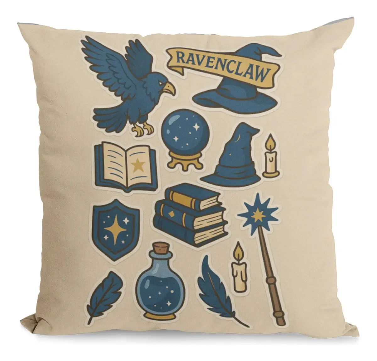 Almofada 30cm Harry Potter Make Art Personalizados Casas Hogwarts Corvinal Decorativa