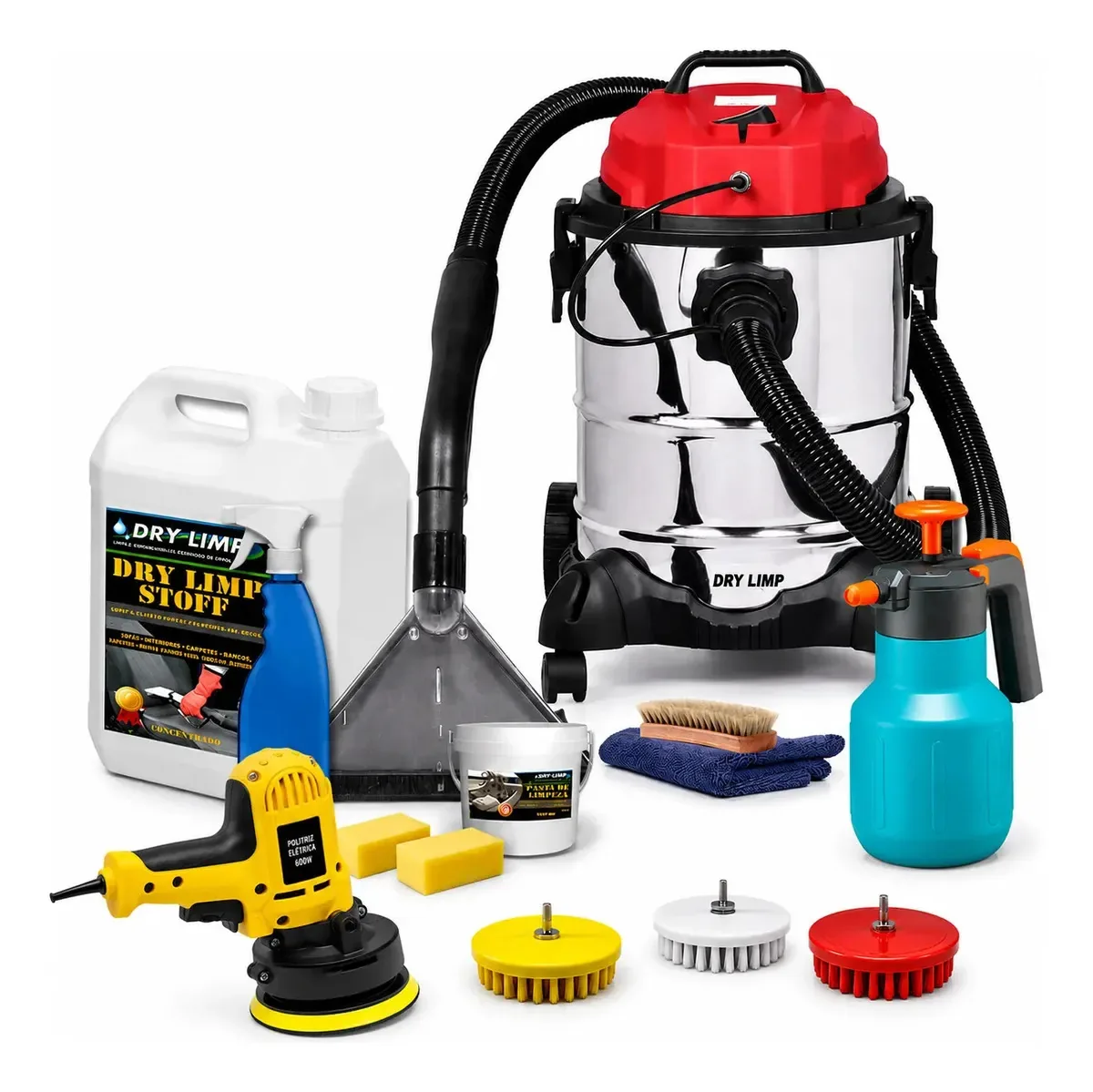 Kit Profissional Limpa Estofados Extratora E Politriz 127v