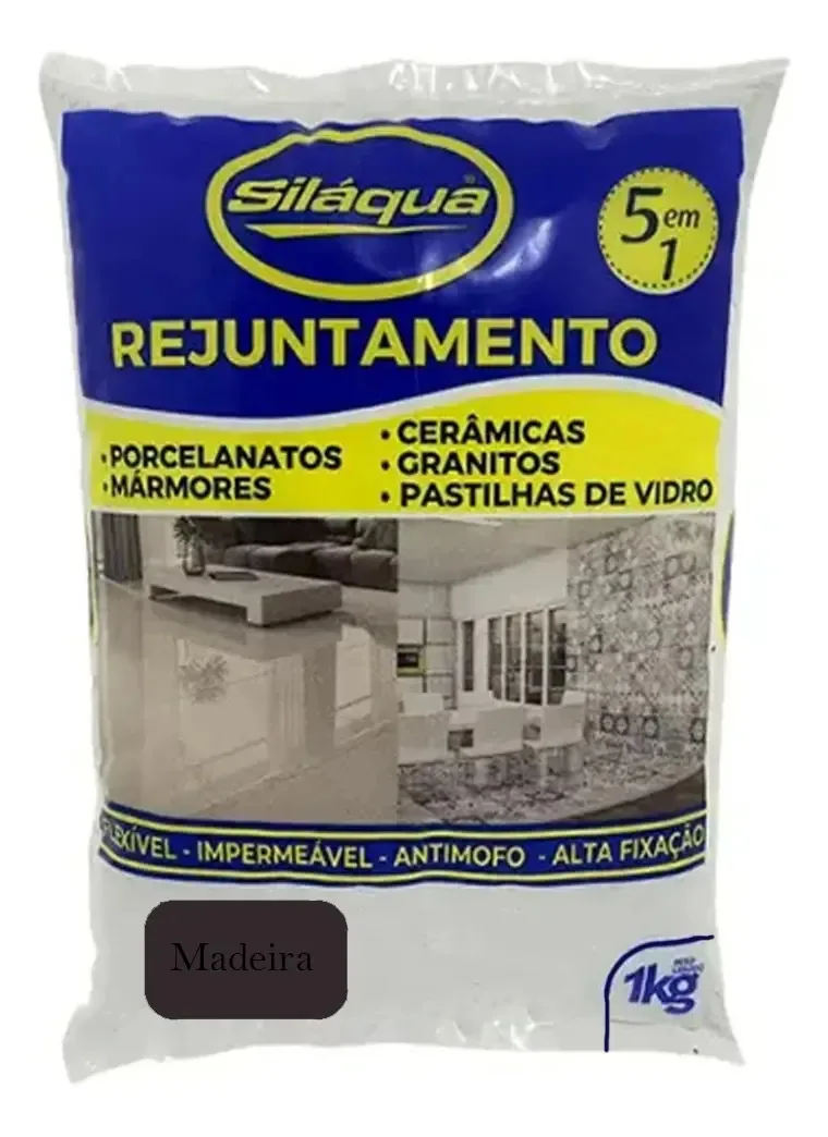 Rejunte 1kg 5x1 Porcelanatos Cerâmica Piscina - Madeira