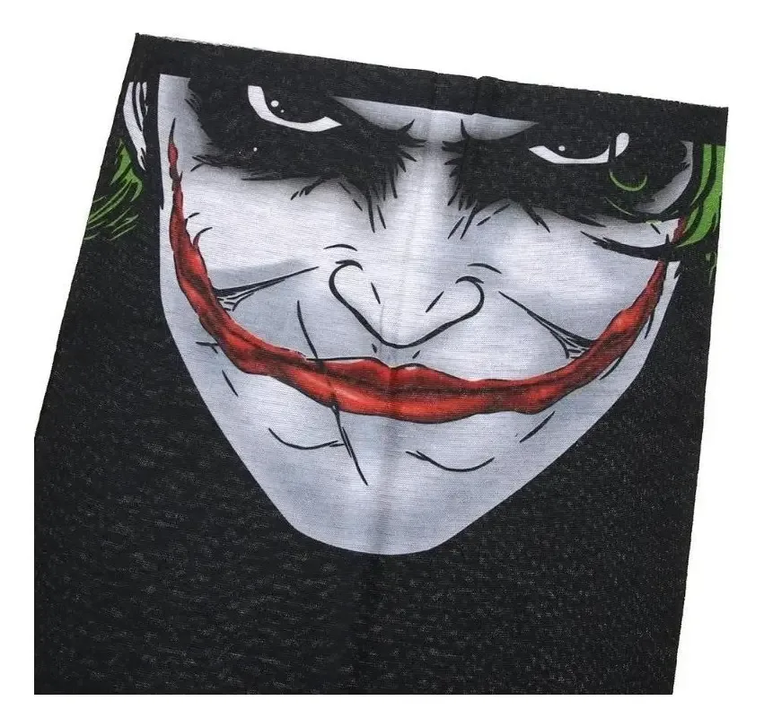 Bandana Caveira Touca Balaclava Mascara Paintball Airsoft Cor Preto Desenho Coringa Tamanho Unico