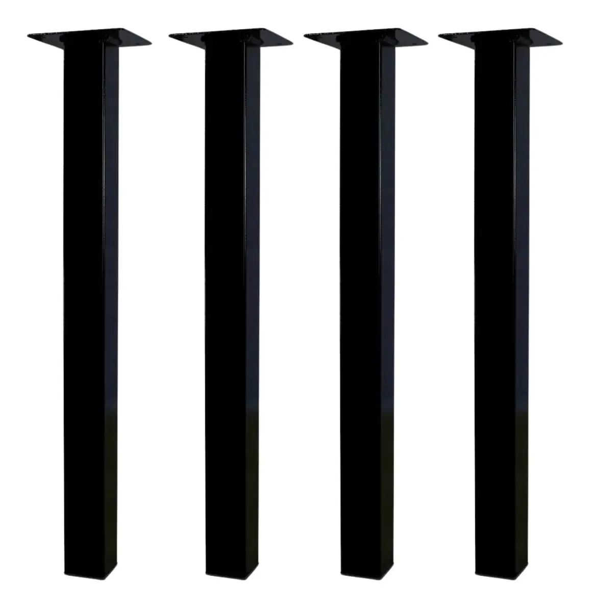 Kit 4 Pés De Mesa Reforçados Pés De Ferro Quadrado Cor 70cm