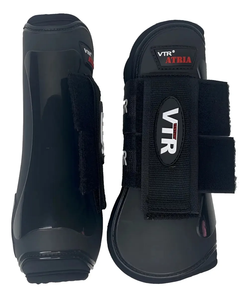 Caneleira De Velcro Cavalo Hipismo Equitação Vtr Atria Cor Verde-escuro