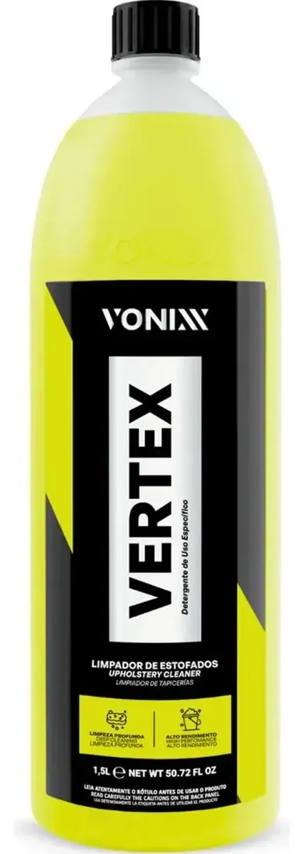 2x Vertex 1,5l Limpeza Profunda Estofado Remove Sujeira Voni