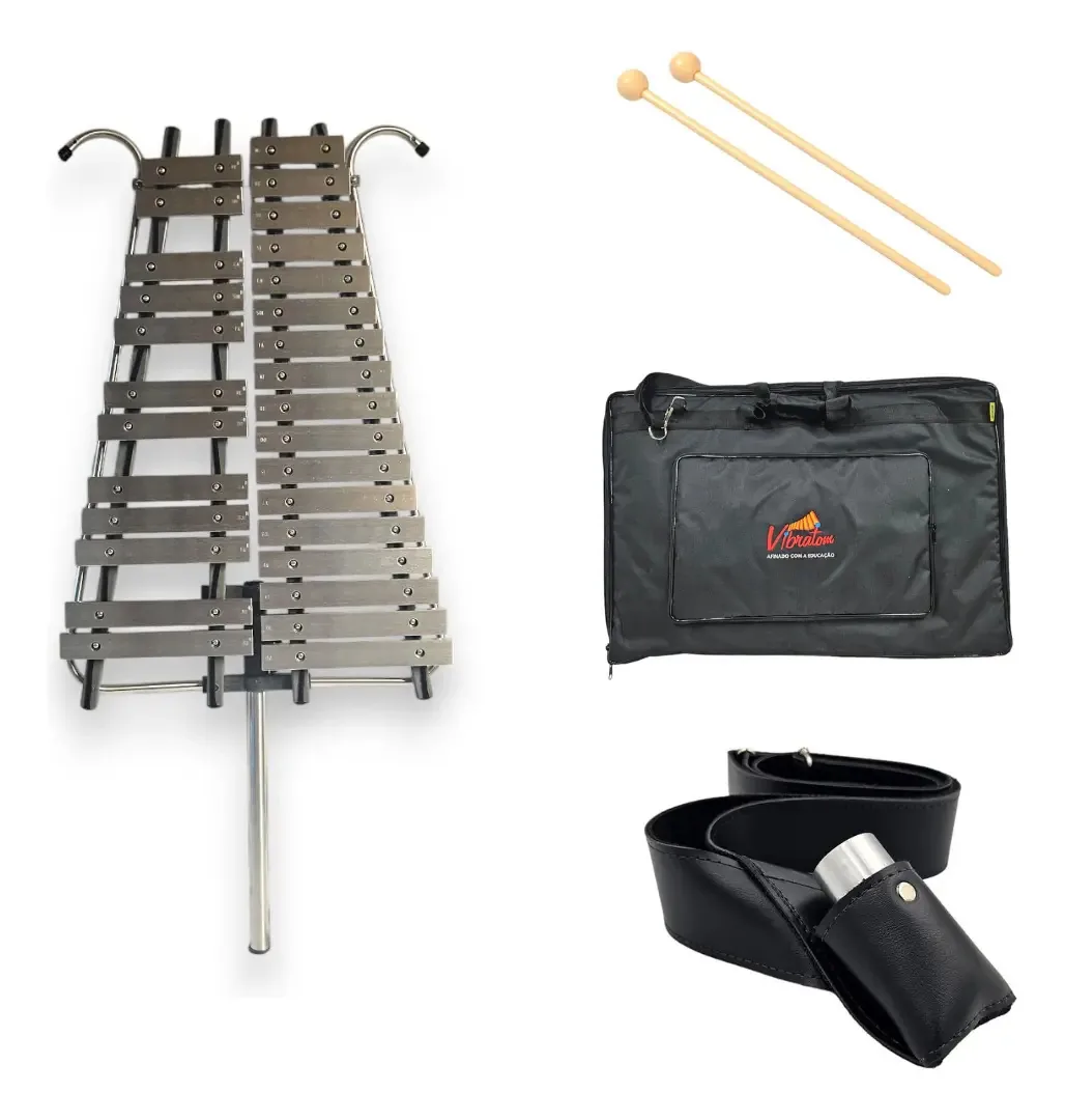 Kit Lira P0029 Vibratom Talabarte+baqueta+capa - Kitp0029 Cor Alumínio