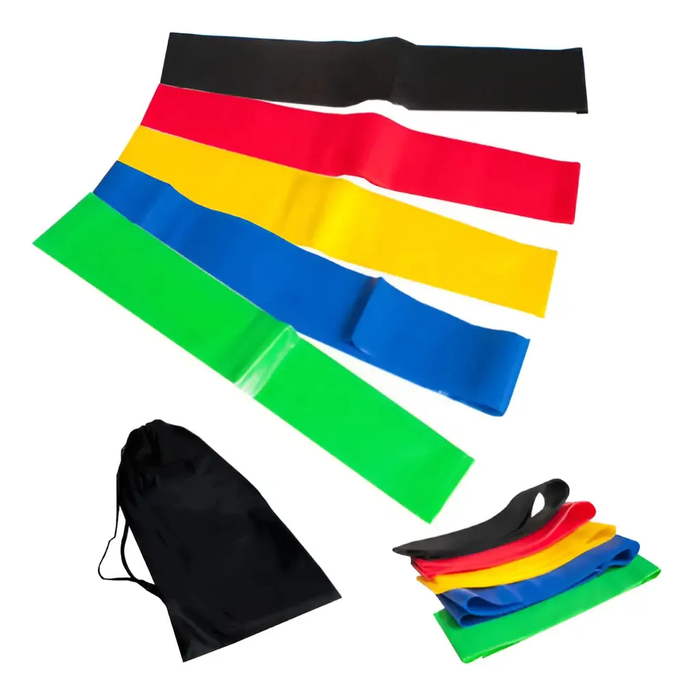 Kit 5 Faixas Elásticas Super Mini Band Para Treino Exercícios