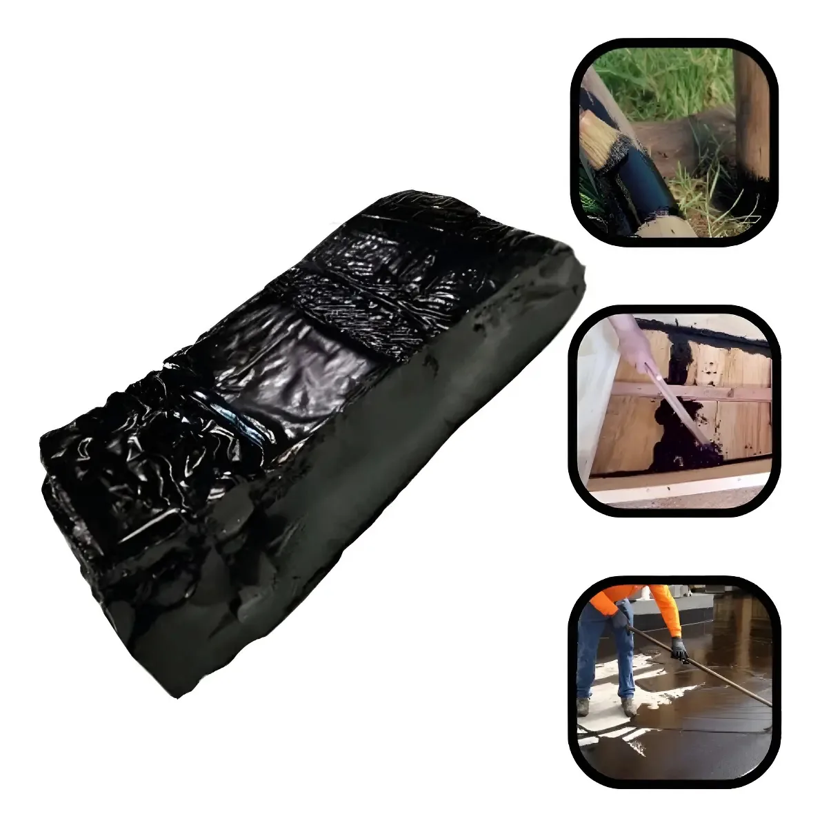 Betume Asfáltico Impermeabilizante Pedra de Piche 3kg Para Laje e Embarcação