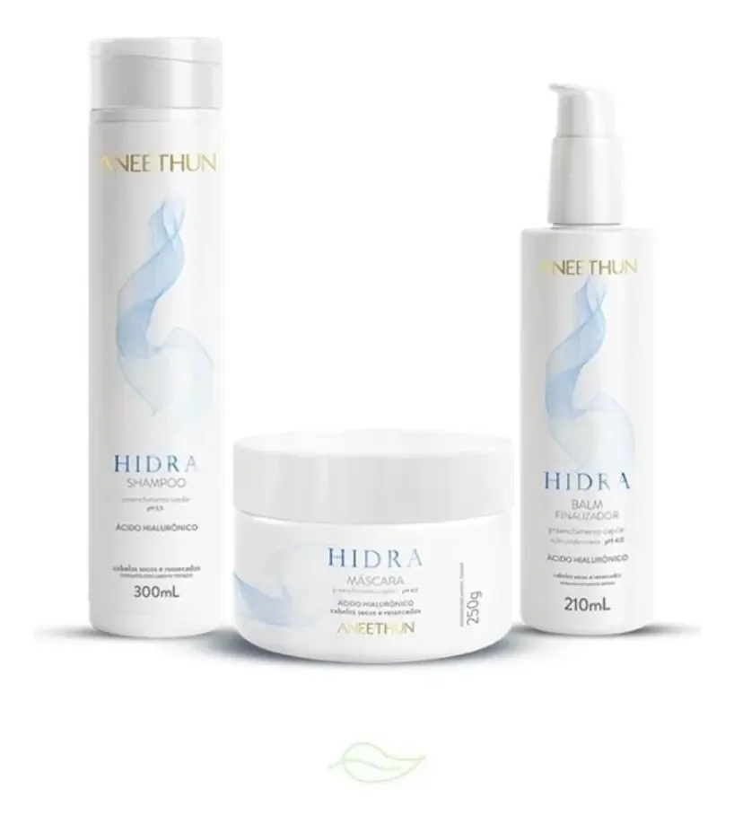 Kit Shampoo,máscara E Balm Finalizador Com Ácido Hialurônico