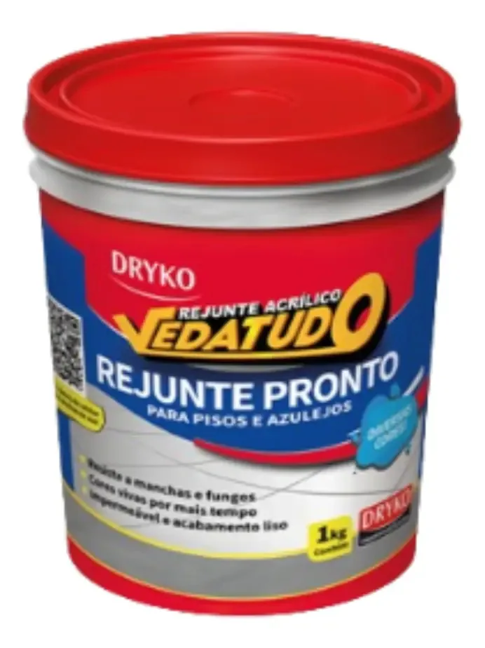 Rejunte Acrílico Impermeável Dryko Preto Para Pisos e Azulejos 1kg