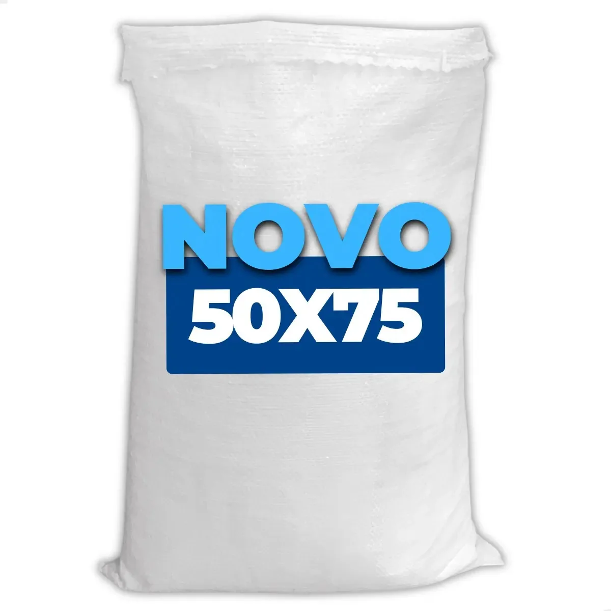 100 Sacos De Ráfia 50x75 Convencional 25kg Entulho Cor Branco