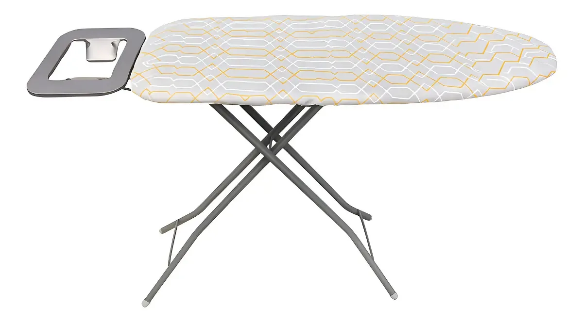 Tábua Mesa De Passar Roupa Tecido Dobrável Resistente Cor Cinza Listras