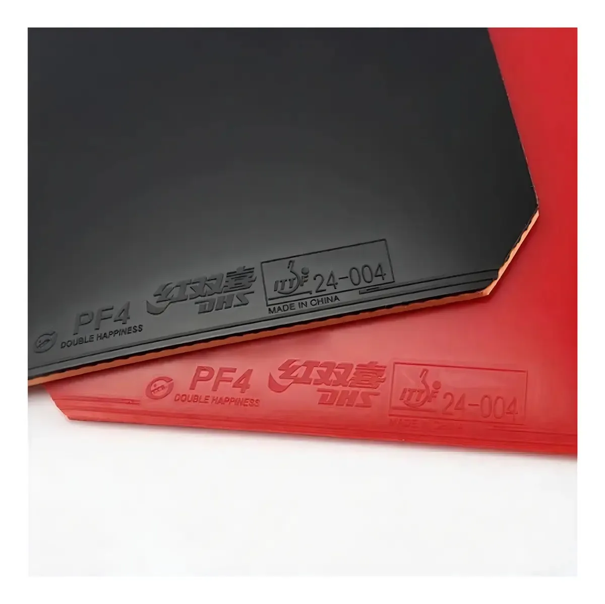 Borracha Tênis Mesa DHS PF4 40+ Vermelha Controle Efeito ITTF