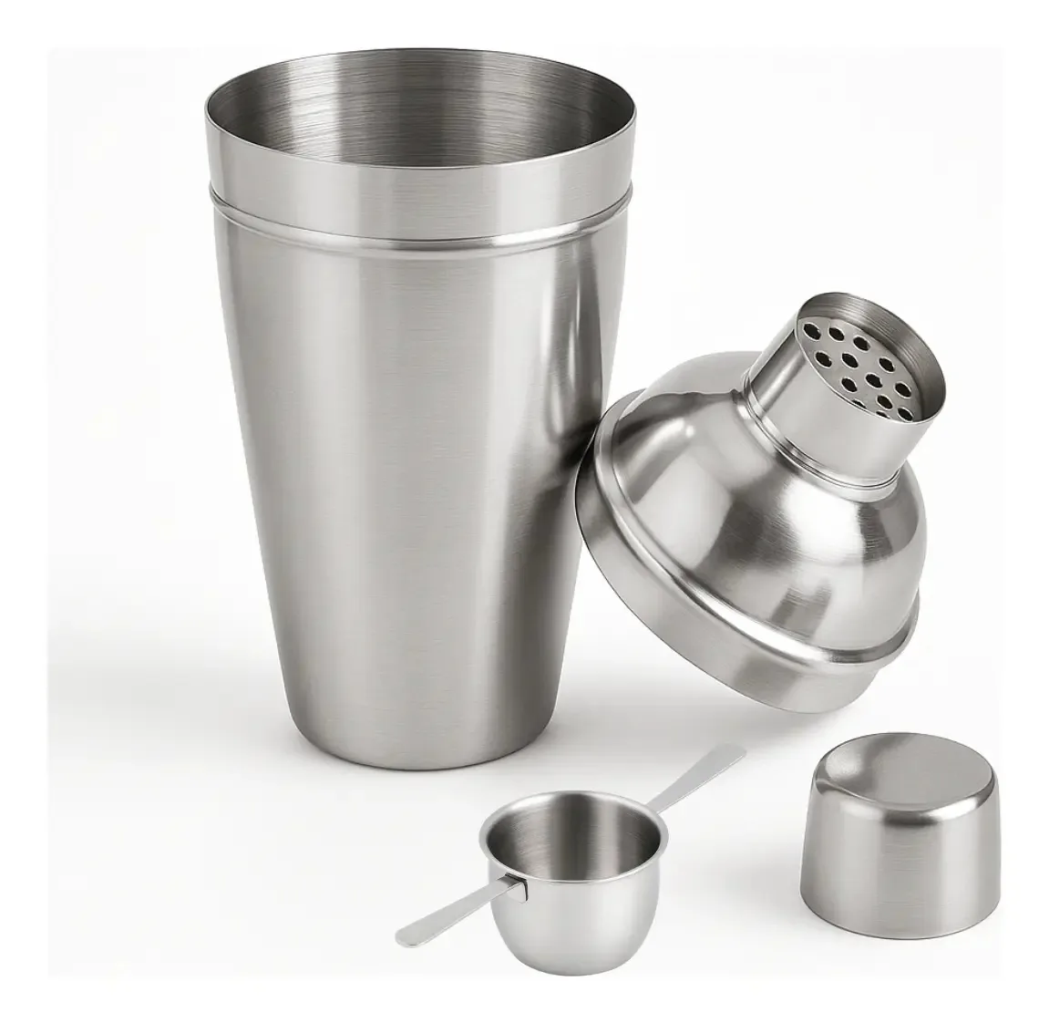 Kit Coqueteleira 750ml + Dosador 50ml Inox Para Drinks