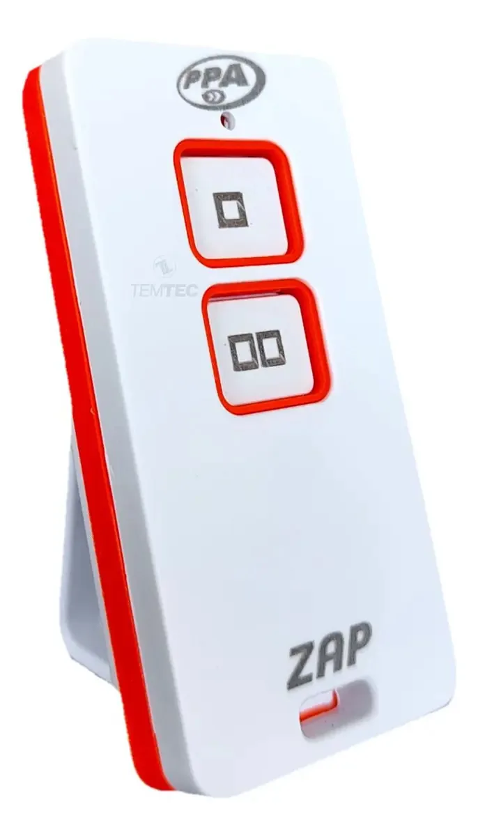 02 Controles Remoto Portão Alarme 433,92mhz Zap Ppa Colorido Cor Laranja / Branco