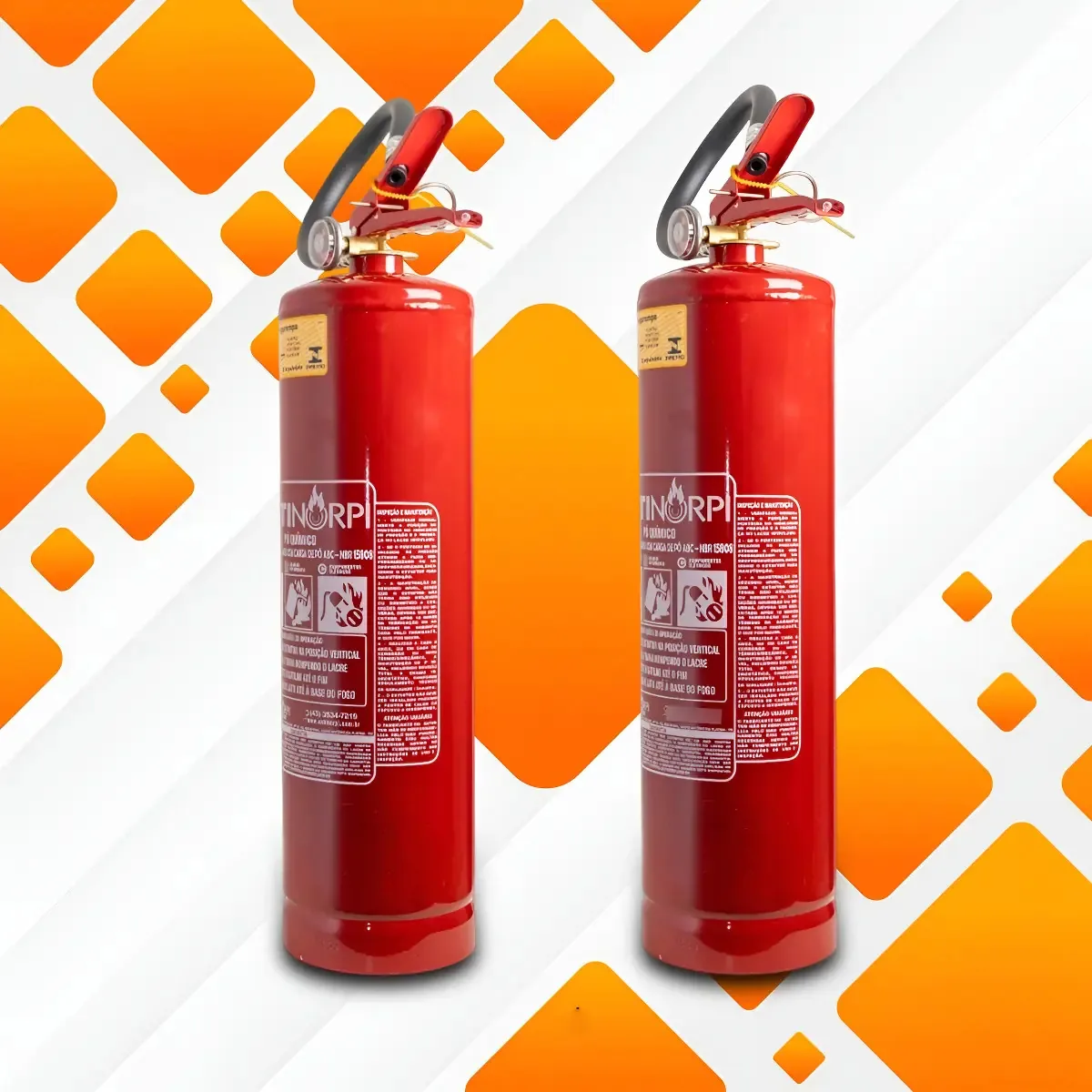 Extintor Abc 6kg Suporte Parede E Placa O.t