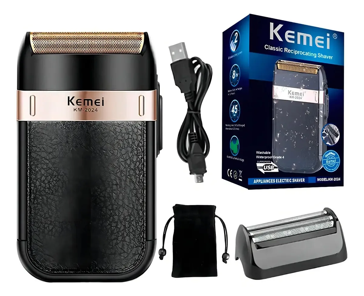 Barbeador Elétrico Kemei Maquina Shaver Profissional