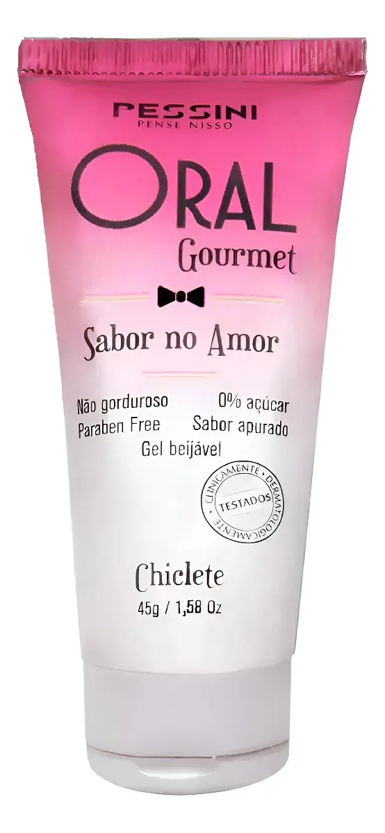 Gel Oral Gourmet Pessini de Chiclete Comestível e Térmico