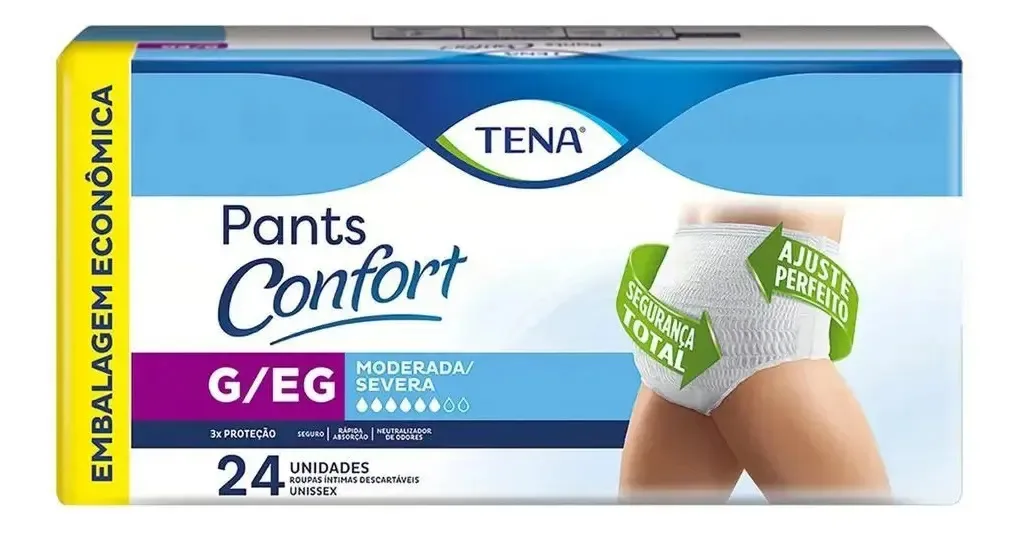 Tena Pants Confort G/eg: Proteção E Discrição Máxima
