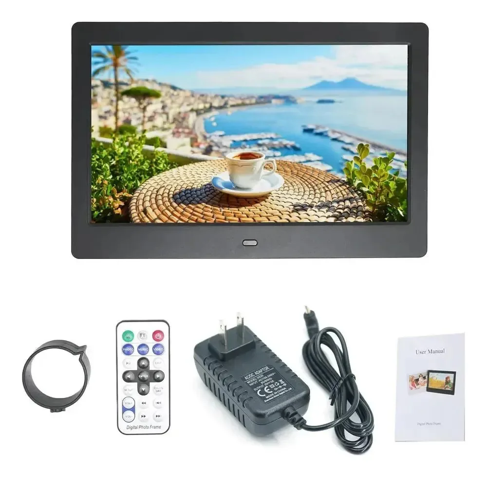 2x Porta Retratos Digital Som Video Controle Usb Card 10.1in