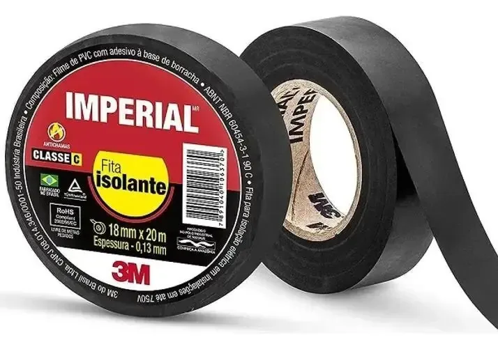 Fita Isolante 3m Imperial 18mmx20m Preta: Segurança E Durabi