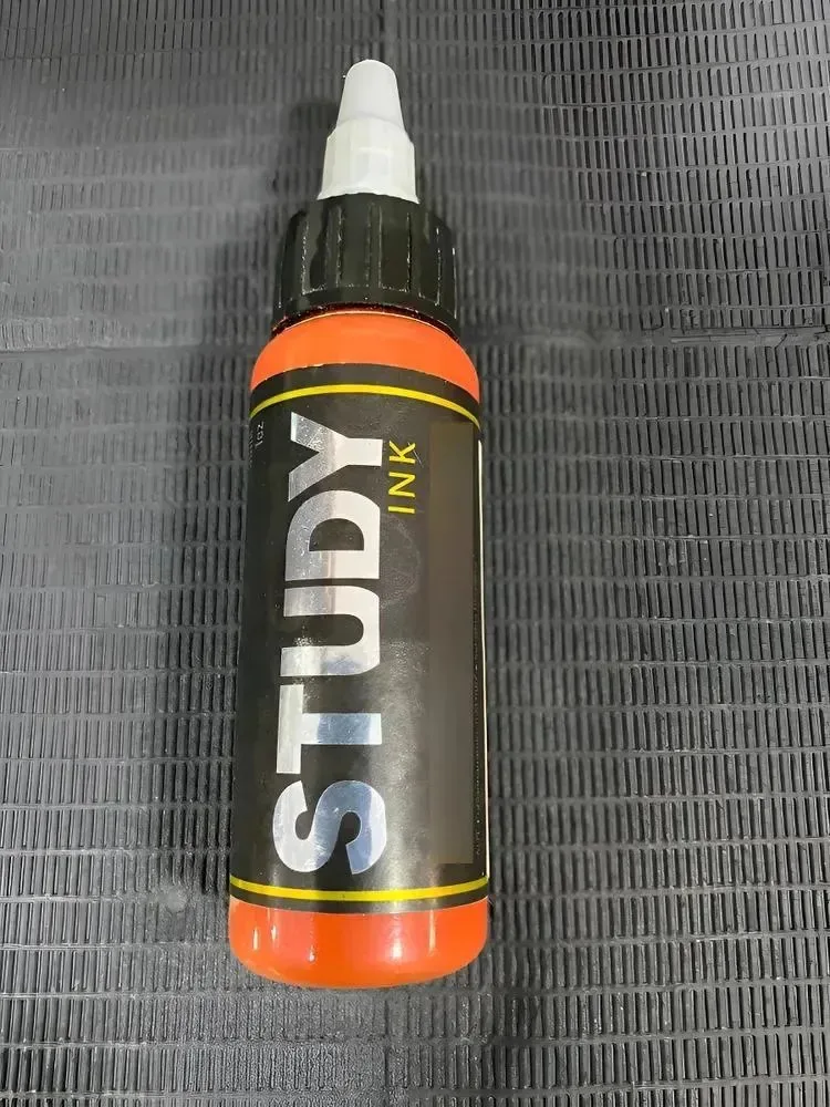 Tinta Tatuagem Study Cores Vibrantes Laranja-salmão
