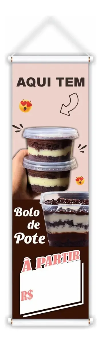 Banner Faixa Placa Bolo De Pote Caseiro Divulgação Valor