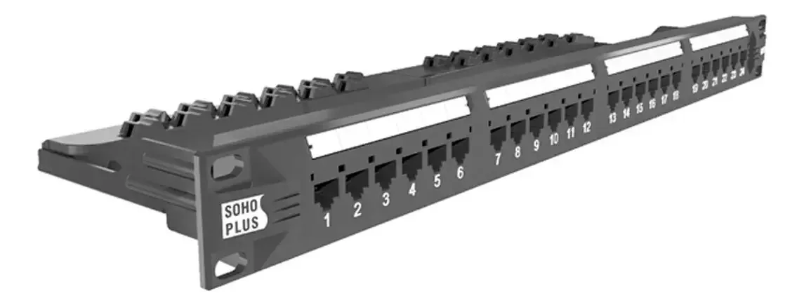 Patch Panel Cat.6 Sohoplus 24 Portas T568a/b C/guia 35050439